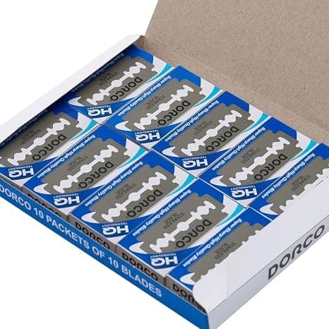 Dorco ST300 Platinum Double Edge barberblade 100-pak Premium rustfrit stål for en glat og tæt barbering