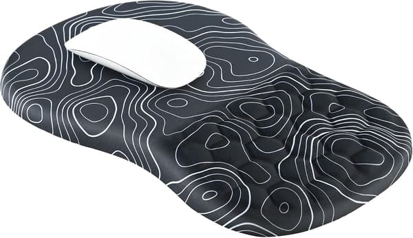 1 stk musematte med håndleddsstøtte, gaming musematte, stor musematte, stripe | | Ergonomiske massasjeknotter, lindrer håndleddssmerter, vaskbar, (31x21x2,8 cm) Stripe