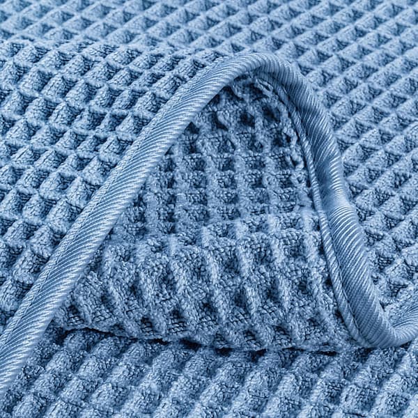 Mikrofiber fnugfri håndklæde, 40 x 70 cm, 4-pak (vaffelvævet) blue
