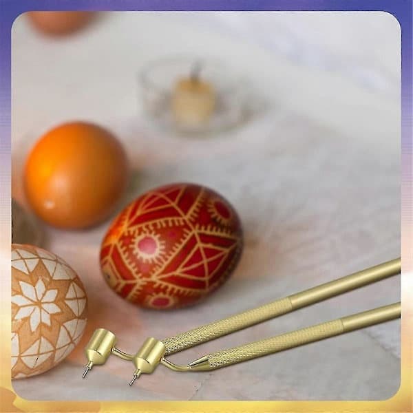 Sett med 3 Pysanka voks-tegneblyanter for dekorativ kunst for påskeegg Pysanky-tilbehør