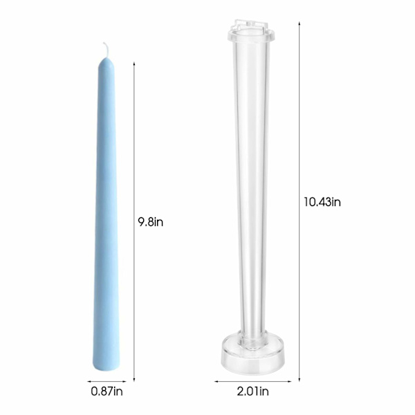 Ljusform, avsmalnande ljusform, DIY-ljustillverkningsform, 3D-plastljusstakeform för bröllopsmiddagsfestljustillverkning