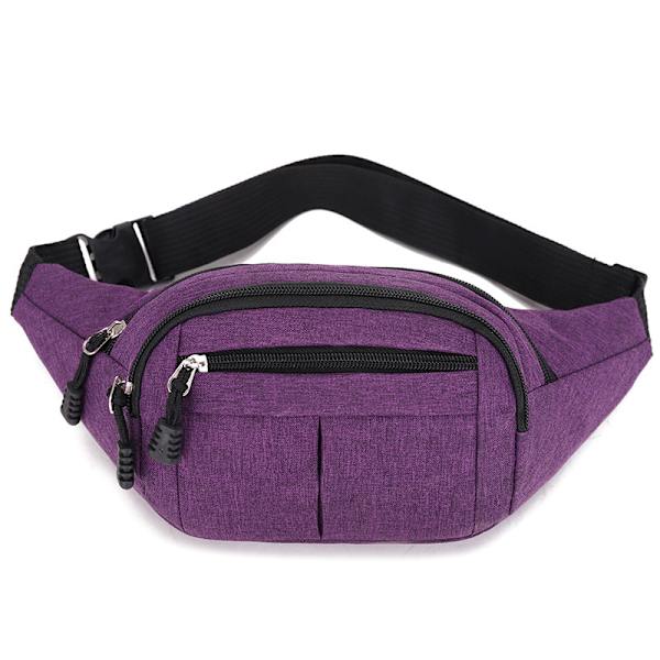 Vyötärölaukku, Säädettävä Muoti Pieni Laukku, Sopii Ulkoiluun, Pyöräilyyn, Urheiluun, Vaellukseen, Unisex (Violetti)