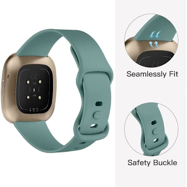 6-pak remme til Fitbit Versa 3/4/Sense: Bløde sportsremme