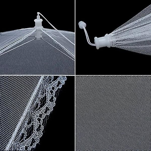 Mesh Pop-up matbordsparaply - Stilfullt skydd för dina måltider Vit