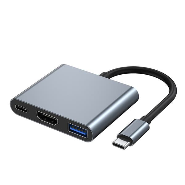 Høykvalitets 4K30Hz USB-C-hub med 100W PD-lading