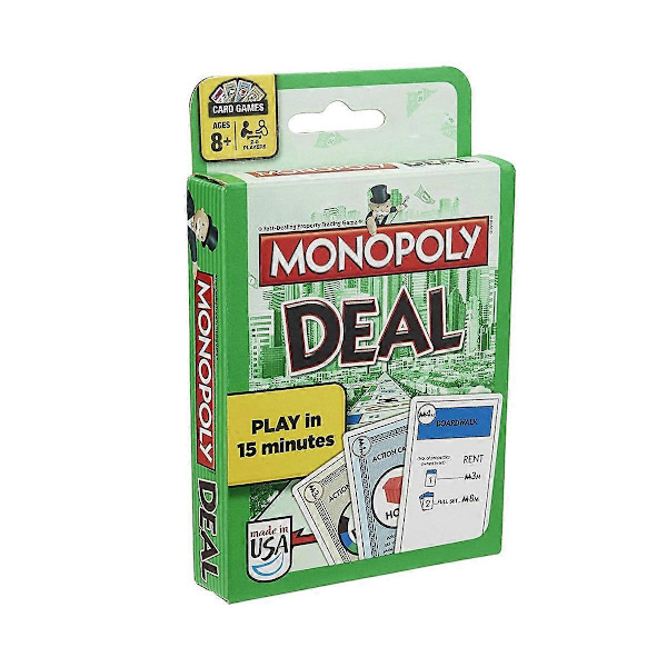 Monopoly Deal Card Game, Quick-Playing Card Game for 2-5 Players, Game for Families and Kids, Ages 8 and Up