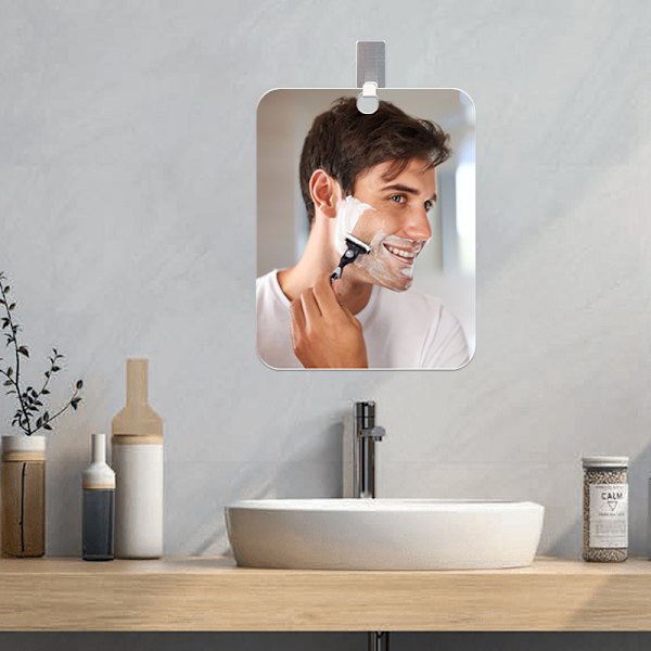 PC anti-tåke speil akryl baderomsspeil barbering speil anti-tåke speil (2-pakning)