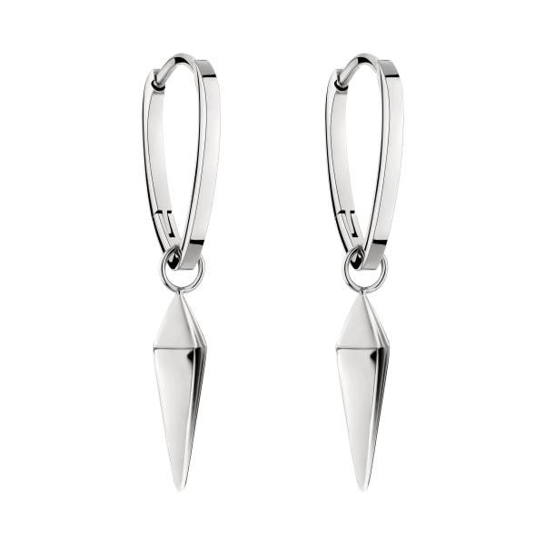 Örhängen Hoop Örhängen 925 Sterling Silver Hoop Örhängen med hänge Geometriska enkla unisex örhängen för män kvinnor