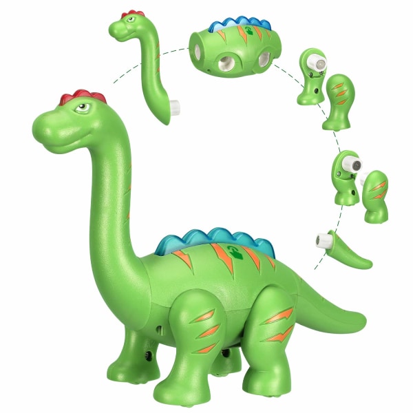 Ta isär magnetiska vrål och lyser upp Dinosaurieleksak Toddler för barn,upprepar vad du säger Interaktiva leksaker,pedagogiska leksaker - Brachiosaurus