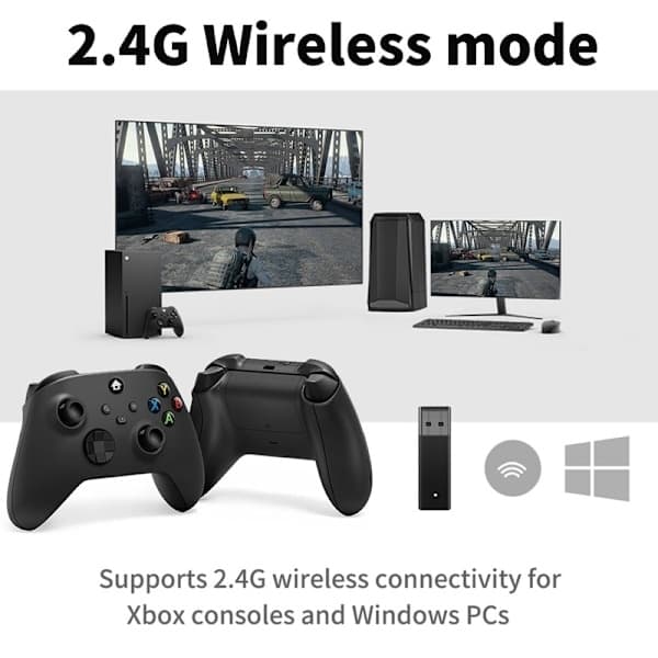 Trådløs spilcontroller-adapter til Xbox One & Xbox Series X/S Blå Blå Blå Blå Blue