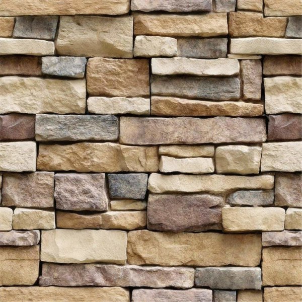 Stone Wallpaper Rock itsekiinnittyvä paperin kuoriminen ja tapetti Backsplash seinäpaneeli irrotettava kodinsisustus (18"x394")