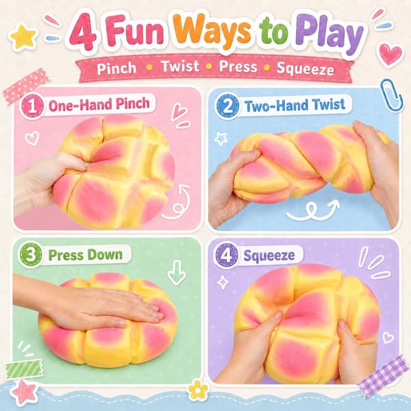 Kjempe ananasball Squishy, duftende sensorisk leketøy for voksne stresslindring (1 stk, 17*7 cm) pink