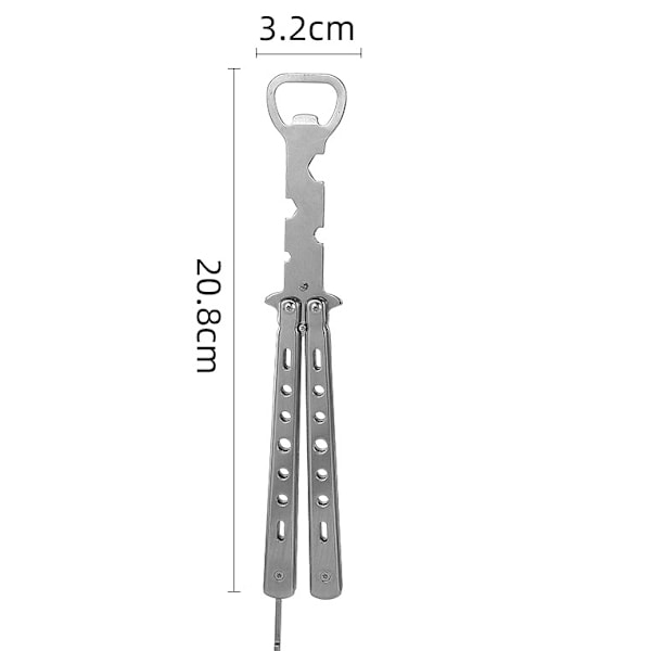 Perhos Beer Bottle Opener -harjoitteluväline, monitoimityökalu baareihin, juhliin, oluen ystäville, lapsille (hopea)