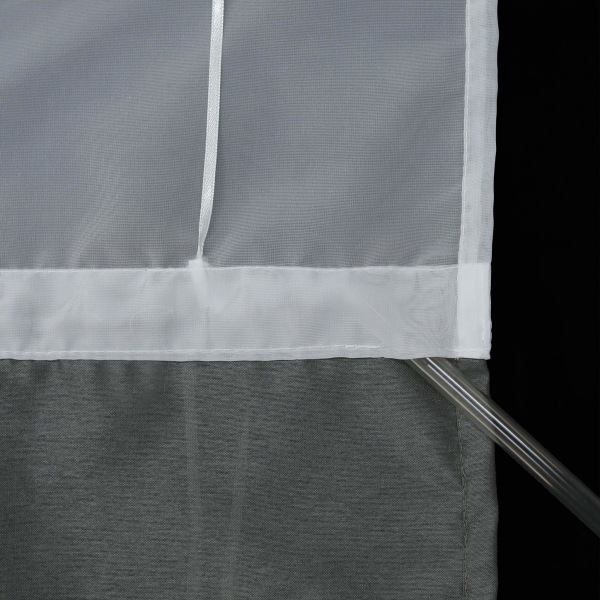 Romersk voilebånd rullegardin gennemsigtigt gardin Romersk gardin med løkker H/B 155/80 cm grå
