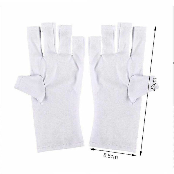 1 par Anti Uv-handskar Uv-skyddshandske Fingerless Manikyr Nagelkonstverktyg Led U Ay