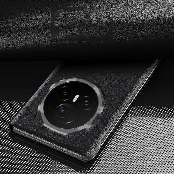 Til Honor Magic V3 5G Etui Displayvindue PU Læder Telefoncover med Stylus Blå Blue