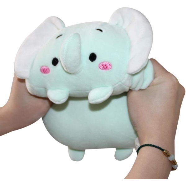 8 tum söt elefant Squishy plysch kramande kudde, supermjuk tecknad gosedjur leksak presenter för sängkläder, barn som sover Kawaii kudde