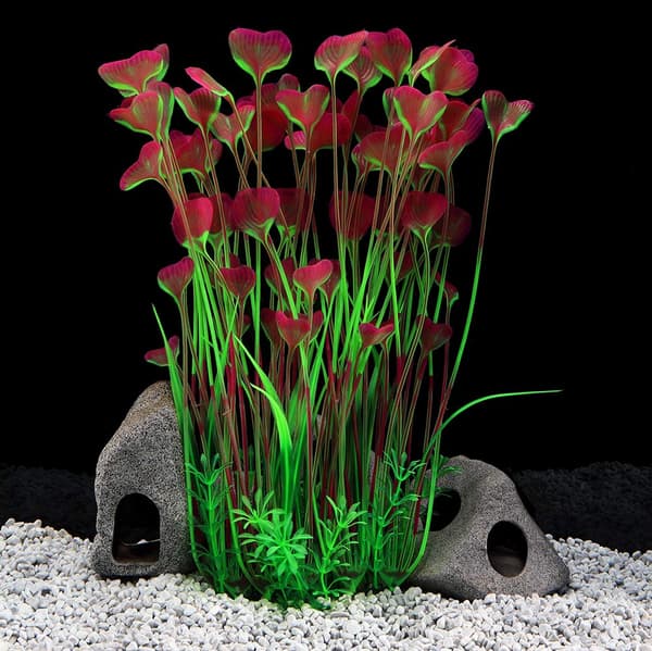 Store akvarieplanter Kunstige plastfisketankplanter Dekorasjon Ornament for alle fisk