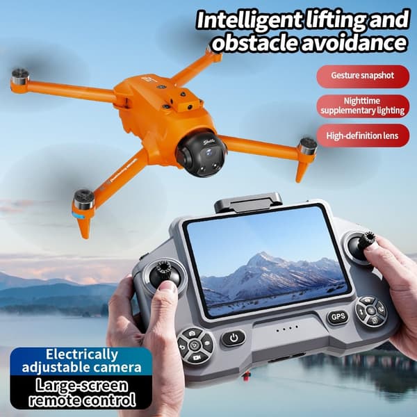GPS-drone med kamera for voksne 4K EIS, 5G RC-drone med 4,5\" HD-skjerm AE20-2B