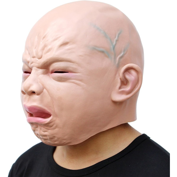 Gråtande bebis mask realistisk latex lämplig för Halloween kostymfest karneval rollspel