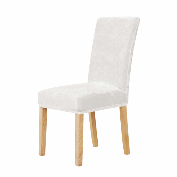 Sammetsstolöverdrag stolsöverdrag stolsöverdrag silver sammet 46x46x60 cm vit 2 stycken