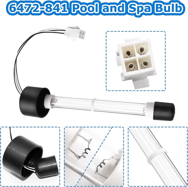 Utbyteslampor för Sundance pool- och spabelysning, 6472-841, kompatibla med Clear Ray XL-lampor.