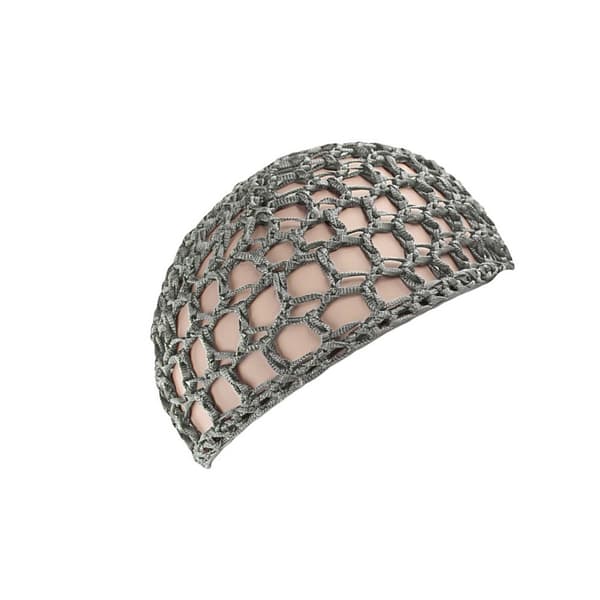 Hårnet - Håndlavet hæklet hårnet til beskyttelse under søvn og styling, kufi-hat, hårnet, hårfanger i forskellige farver Grå Grey
