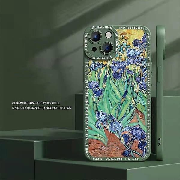 För Apple iPhone 14 Pro mobilskal flytande silikon anti-fall skyddsfodral graffiti kreativt skyddsskal