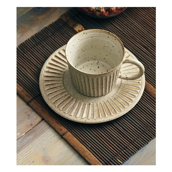 Kaffekrus Kaffekop Husholdningsstentøj Stribet kaffekop med underkop tekop, smarte tekopper, blomstertekop, tesæt