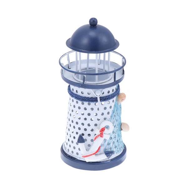 Nautical Lighthouse telys lysestake dekorert med anker Nautiske gaver Vintage hjemmedekorasjoner