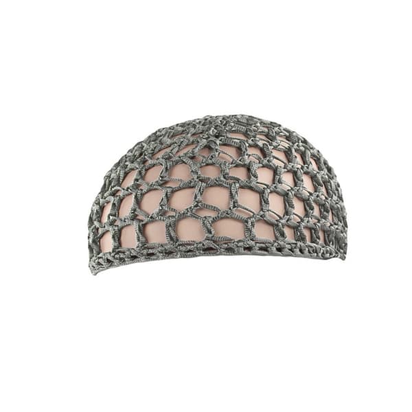 Hårnet - Håndlavet hæklet hårnet til beskyttelse under søvn og styling, kufi-hat, hårnet, hårfanger i forskellige farver Grå Grey