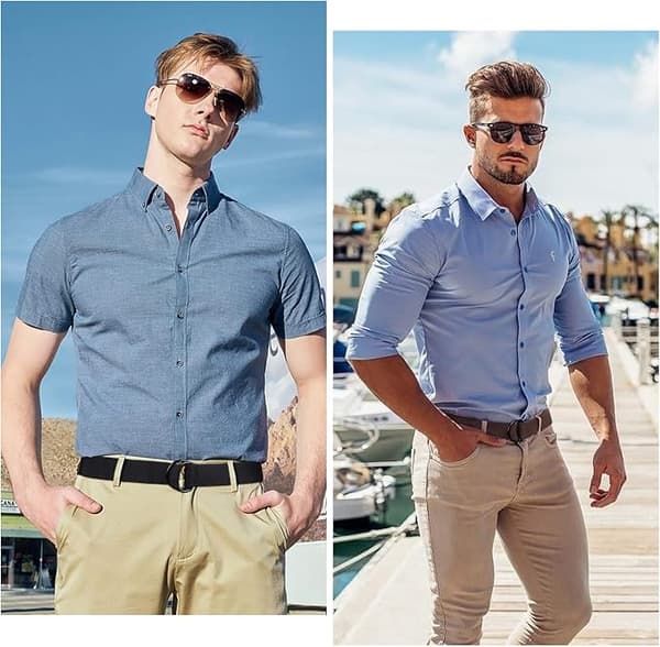 2-pak herre lærredsbælte med dobbelt D-ring, holdbart og justerbart afslappet webbælte med metalspænde til jeans, sort, kaffe, 140 cm 140cm black+Coffee