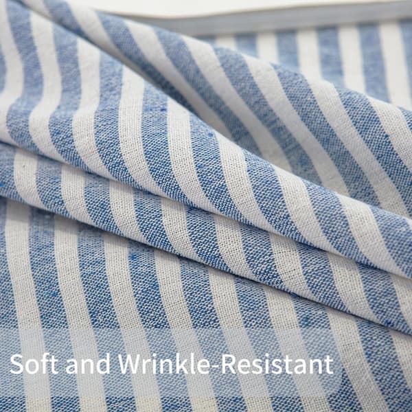 1 stk duk rektangel stripe dusker duk rektangulær støvtett bomullsduk (140*220cm, blå) 140*220cm blue