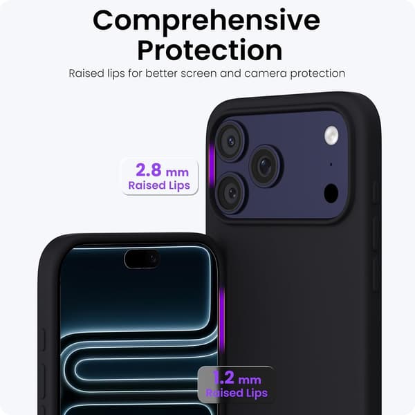 1 stk, kompatibel med iPhone 17 Pro Max-deksel, svart, 6,9\", støtsikker beskyttelse, kamerabeskyttelse black