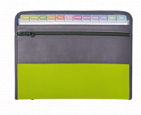 2-pack expanderande mapp A4, 13 fack Dragspelsmapp med dragkedja, dokumentficka green