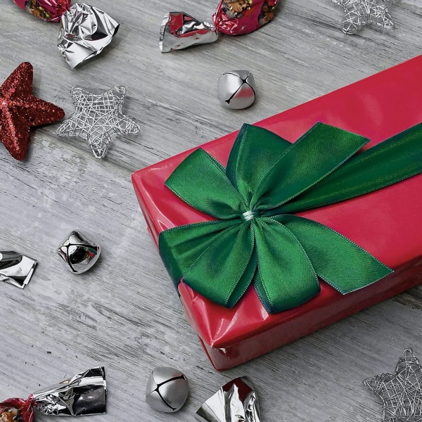 15 mm mörkgrönt band för presentframställning, 22M grönt polyesterband Dubbelsidigt satinband Present julband Present för tårtbröllopsdekor