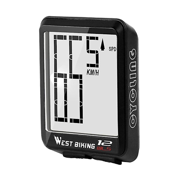 Cykelcomputer med Klar Display - Svart