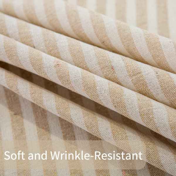 1 stk duk rektangel stripe dusker duk rektangulær støvtett bomullsduk (140*220cm, gul) 140*220cm yellow