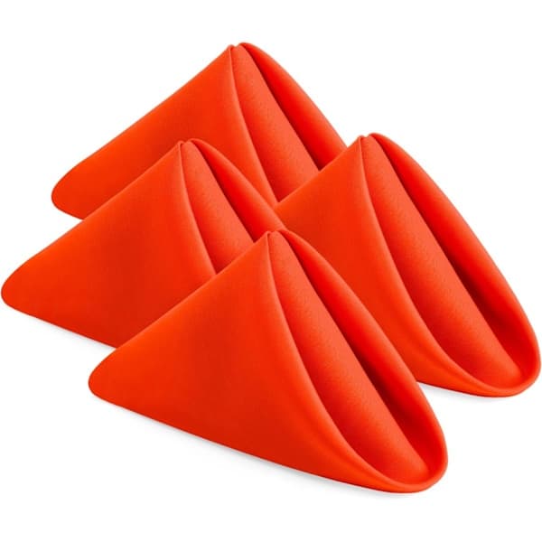 Stofservietter – 24-pak, genanvendelige (Orange, 43 x 43 cm) Orange Orange Orange