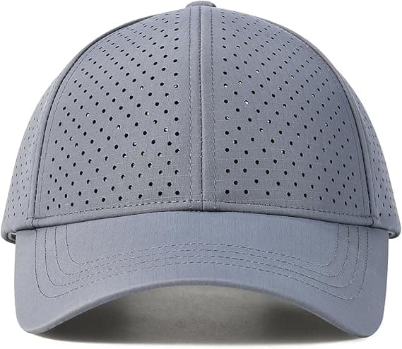 1 stk justerbar solbaseballcaps for menn, pustende snapback laserperforert nettinghatt, grå. gray