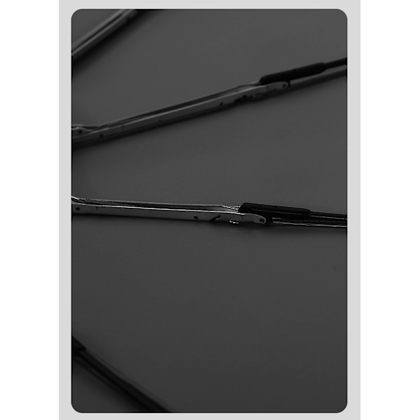 12 Rib Foldbar Paraply, 99-Graders UV-beskyttelse UPF 50+, Sol/Regnbeskyttelse (Sort)