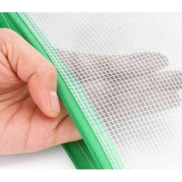 10-pack Mesh Dragkedja Pennfodral A4 Storlek - Vattentät Kontorsmaterial Organizer, Rivtålig Plast