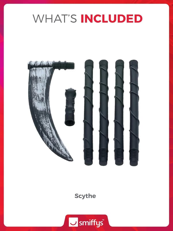 Grim Reaper Kostume Le, Sort, 6 Dele, 138cm/54in