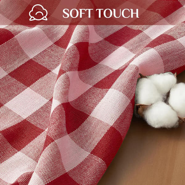 1 st Gingham Duk röd Utomhus Duk Rektangulär 140x200 cm Avtorkningsbar Bomull Toffs Boho Dukar Vattentålig, 55x78 Tum red