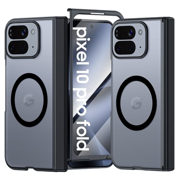 Google Pixel 10 Pro Fold Fodral med Magnetisk Ring & Inbyggt Skärmskydd