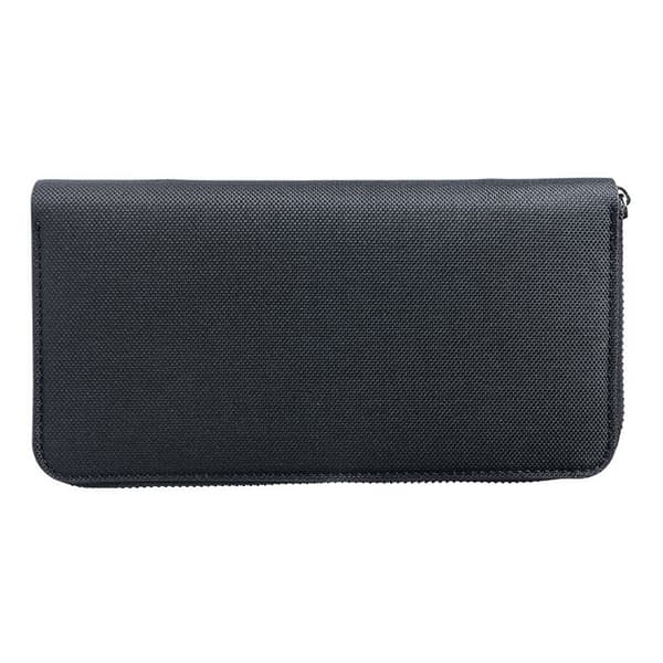 Elegant svart PU-skinn lang lommebok for menn - stor kapasitet