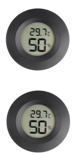 Mini hygrometertermometer, LCD digital hygrometer, liten inomhus hygrometertermometer, hemtermometer hygrometer, reptil 2pc
