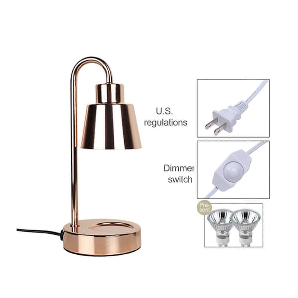 Aromaterapi Smeltende Voks Nattlys Dimbar Bordlampe Lysvarmer gull 110v gold