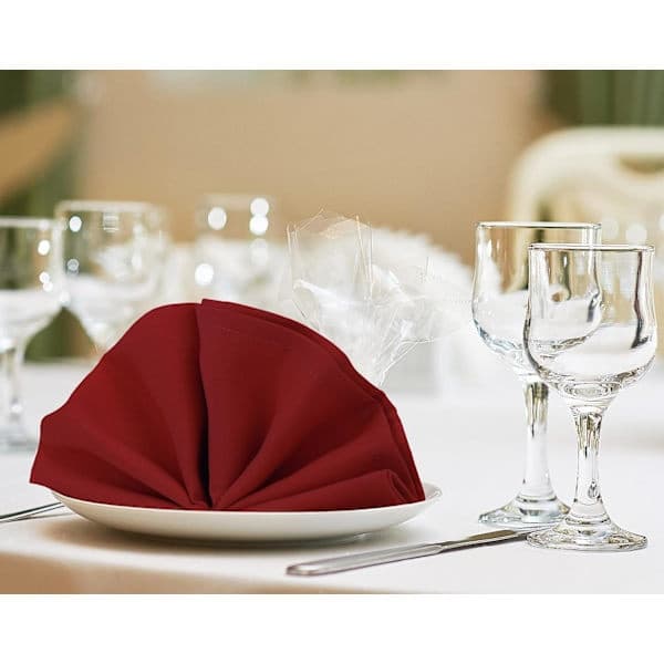Stofservietter - 24-pak, genanvendelige (rød, 43 x 43 cm) Vinrød Wine Red