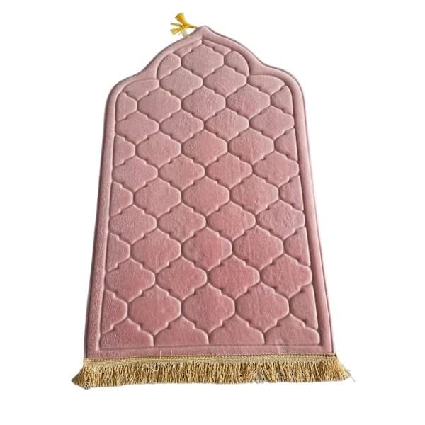 Muslimsk bønneteppe med pregeprosess, sammenleggbart og bærbart bønneteppe for effektiv knebeskyttelse, rosa Rosa 4